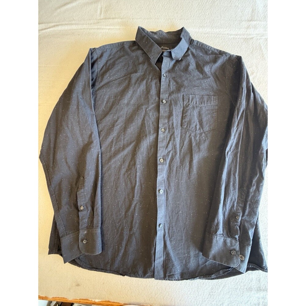 Marc Anthony Stretch Slim Fit Dress Shirt XXL Black Cotton Spandex